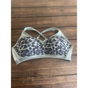 Victoria Secret 40D INCREDIBLE Lightweight max SPORT BRA Leopard Print Racerback